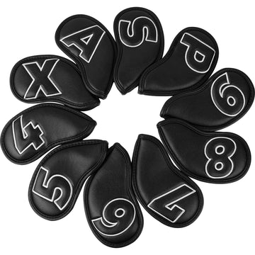 Black Silver Stitch iron 10pcs£¨4-9,P,A,S,X) Head Cover